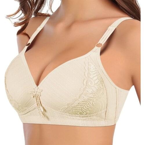 Jodimitty Plus Size Women Wire Free Bras Lace Bra Woman Push Up Adjustable Brassiere Femme Seamless Underwear Comfortable Bras