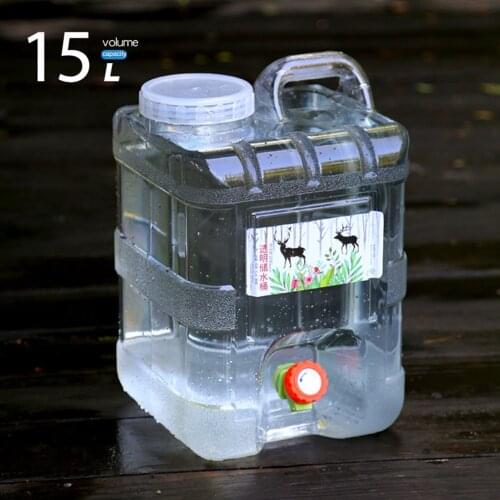 10L 15L Water Tank Container Portable Car Driving Water Bucket Container with Faucet for Camping Hiking
