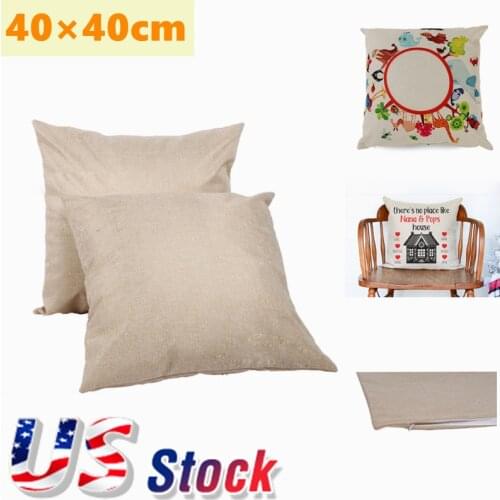 40×40cm 10pcs Linen Dakimakura Sublimation Blank Pillow Case Sofa Cushion Cover for Heat Press Silk pillowcase