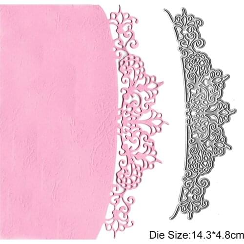 Lace Border Metal Cutting Dies Scrapbooking Embossing Folder for Card Making Craft Stencil Clear Stamps and Slimline Dies