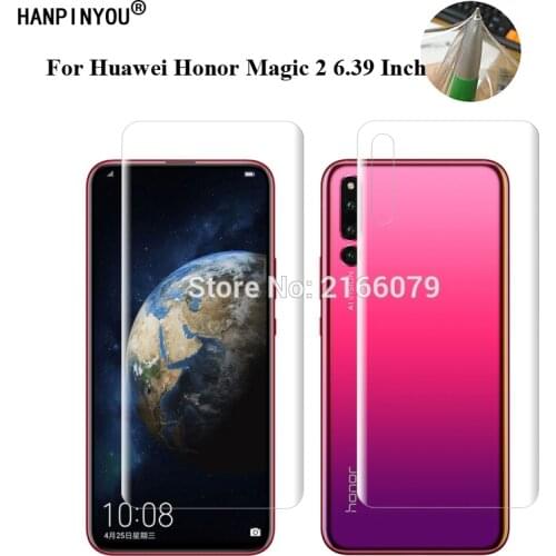 For Huawei Honor Magic 2 Magic2 6.39" Soft TPU Front Back Full Cover Screen Protector Transparent Protective Film + Clean Tools