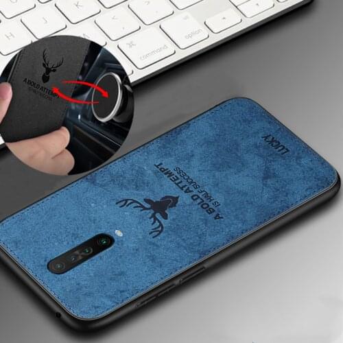 Cloth Texture Deer 3D Soft TPU Magnetic Car Case For Xiaomi Redmi K30 Case 6.67" 4G 5G Ultra Universal For Redmi K30 Pro Cover