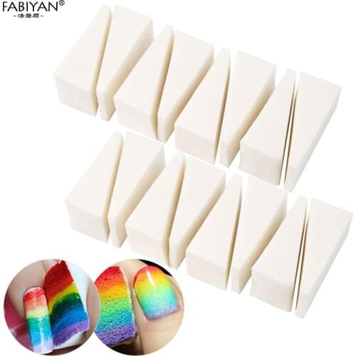 16Pcs Nail Art Transfer Sponge Soft Triangle Gradient Coloring Stamping Stamper Painting Image Stamp Foam DIY Polish Gel UV Tool