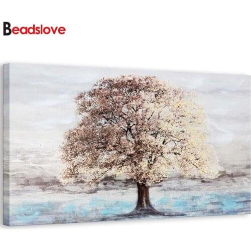 The Blooming Tree Abstract diy Diamond painting cross stitch kits full square Diamond embroidery mosaic painting Wall Decoration