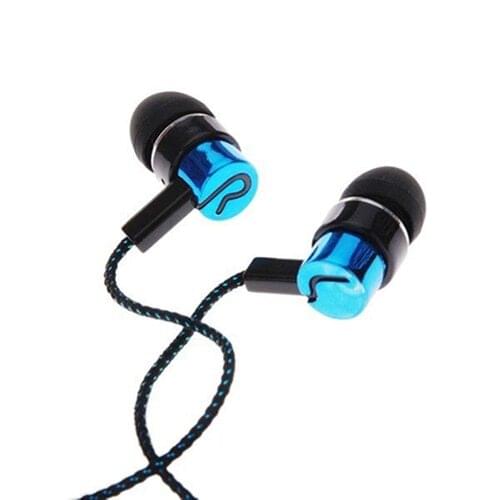3.5mm In-Ear Earbud Wired Stereo Braid Cord Earphone Headset for iPhone Samsung