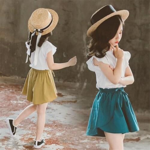 New Girls Summer Clothes Suit 2021 Casual Clothes For Kids Outfits 4 6 8 10 12 Years Teen Children Clothing Print Suit For Girls