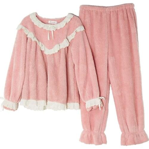 New Style Flannel Confinement Clothing Autumn And Winter Postpartum Thick Warm Home Pregnant WOMENS Women