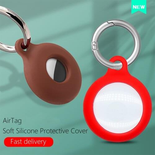 Luxury Soft Silicone Case For Apple Airtags Protective Cover For Apple Locator Tracker Anti-lost Device Keychain Protect Sleeve