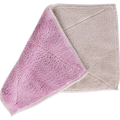 Table Kitchen Cleaning Towel Dish Washing Cloth Home Cleaning Cloths Absorbent Thicker Double-layer Microfiber Wipe