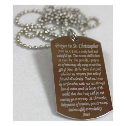 Dog tags Wholesale PRAYER RELIGION DOG TAG NECKLACE STAINLESS STEEL new customizable dog tag