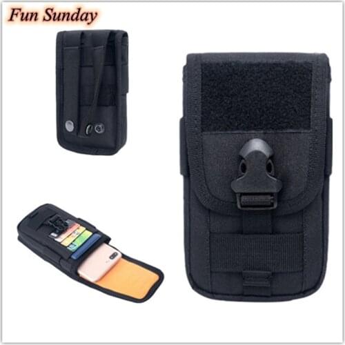Tactical Molle Phone Holster Outdoor Belt Waist Bags Utility Vest Card Carrier Bag Mini Multi-function Travel Bag Pack Molly Po