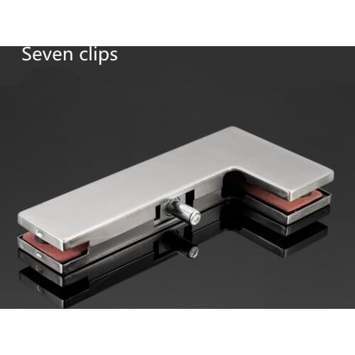 High quality glass door F Clamp Floor spring door special clip Bracket Clip For Glass Shelf Handrails Hardware Accessories