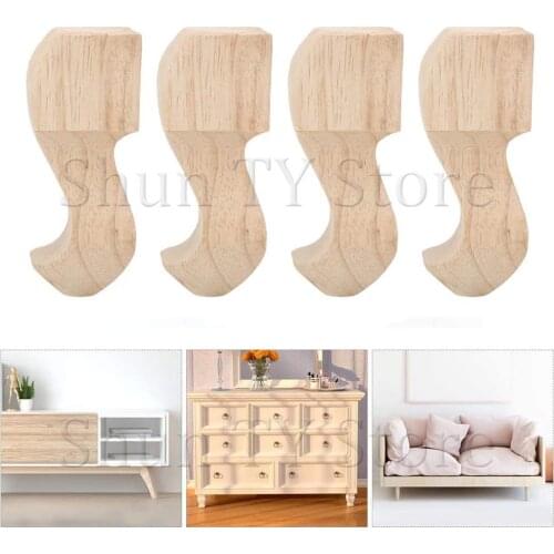 2/4PCS Solid Wood Furniture Leg Feet Replacement Support For Sofa Couch Chair Coffee TeaTable Cabinet TV Stands Table Legs Wood