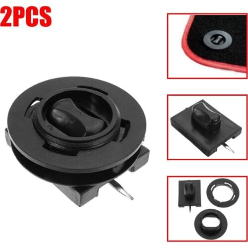 2Pcs Car Floor Mounting Points Carpet Mat Mats Clips Fixing Grip Clamps Black Anti-Slip Floor Holders Sleeves For Audi BMW VW