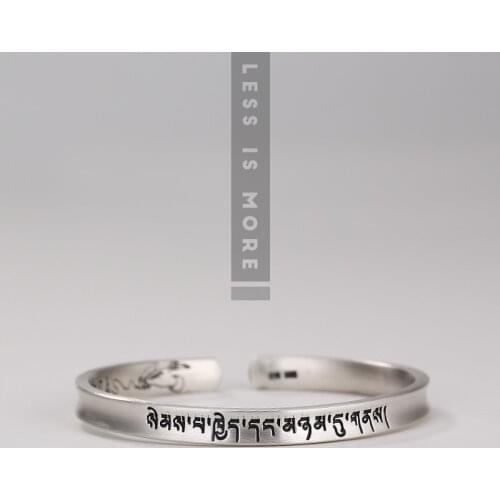 2018 Special Offer Real Bangle Silver, Retro Heart, Open Bracelet With You, Personality, All Around, Sterling Ladys Wholesale