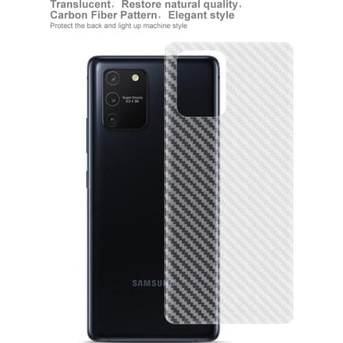 5PCS Carbon Fiber Pattern Back Film for Samsung Galaxy S10 Lite /A91 /M80s Rear Fibre Sticker Protective