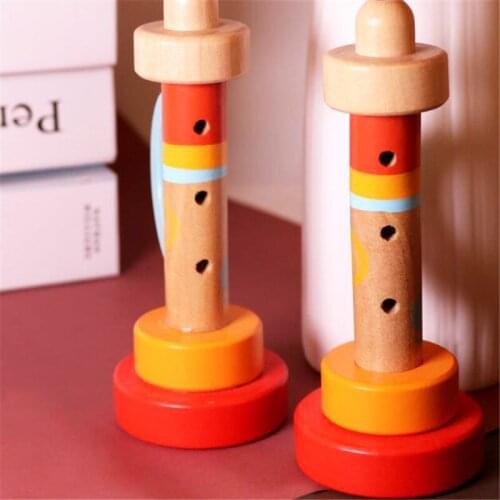 Baby Wooden Musical Instrument Trumpet Musical Instrument Toy Toys For Children Infant Early Childhood Educational Toys