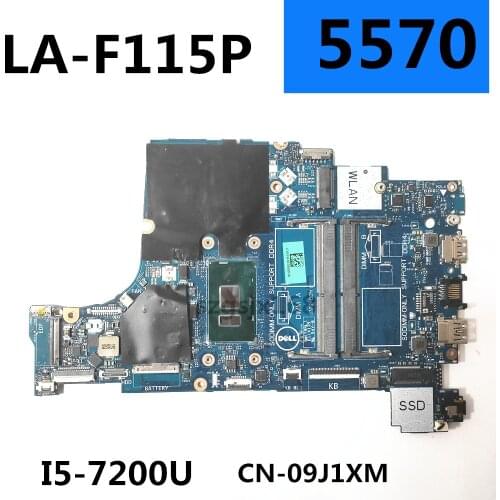 FOR DELL Inspiron 5570 laptop motherboard CAL50/DAL10 LA-F115P CN-09J1XM 09J1XM 9J1XM I5-7200U 100% testado inteirame