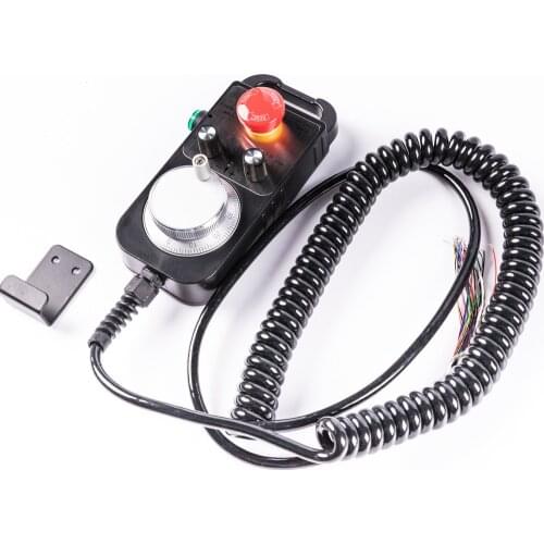 NC Pulse Generator 4/6 Axis MPG Pendant Handwheel with Emergency Stop, manual pulse generator for Siemens, MITSUBISHI, FANUC etc