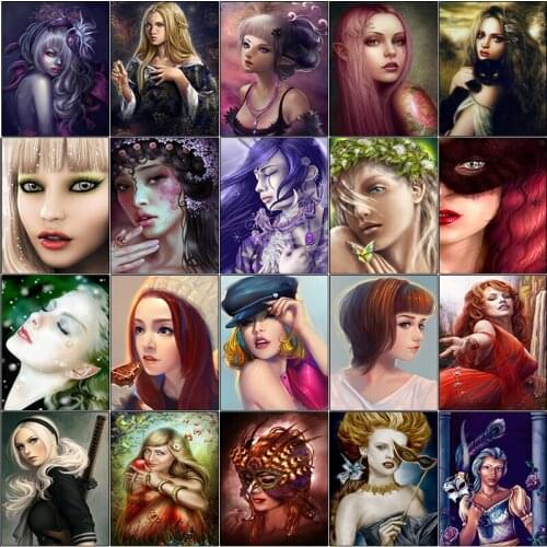 Full square cuadros 5d diamond painting kit set Woman color butterfly diy complet Cross stitch embroidery dirll drawing mosaic