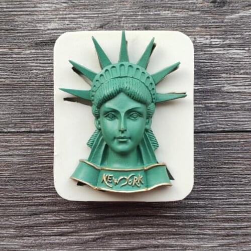 Luyou 1pc Statue of Liberty cake silicone mold fondant lace mold Birthday cake decorating tools chocolate gumpaste mold FM1973