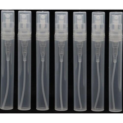 Fashion 4ML Mini Portable Trial Package Plastic Perfume Bottle Wth Spray And Empty Perfume Test tube 100 Pieces / Batch