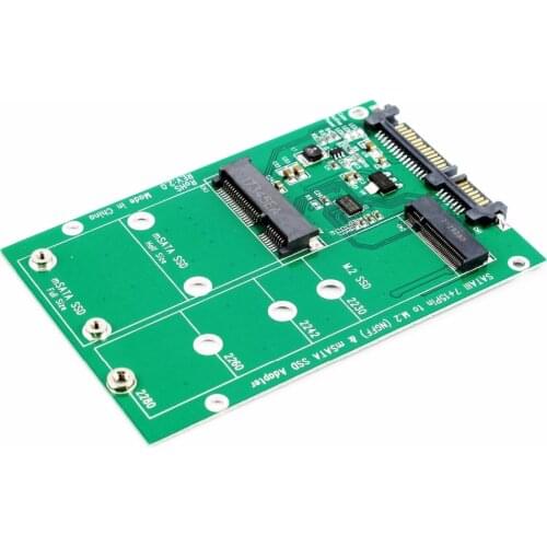 MSATA SSD & M.2 B / B+M KEY NGFF to sata 2.5" III Board Adapter Converter Card