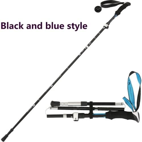 New Trekking Pole Ultralight Camping Hiking Foldable Nordic Walking Hiking Walking telescope Sticks Outdoor Camp Hike Snow Sport