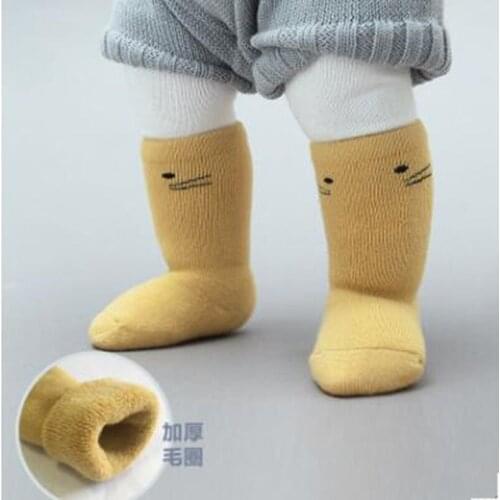 Autumn and winter terry thick cotton baby socks Baby cotton towel long tube loose children 0-3 years old newborn