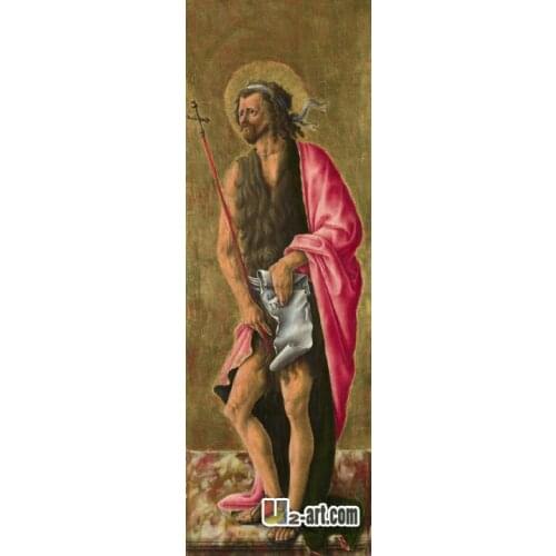 Canvas Prints ( Saint John the Baptist ) by Giorgio Schiavone classic painting printed on canvas Religion-109 (12*36 inch )