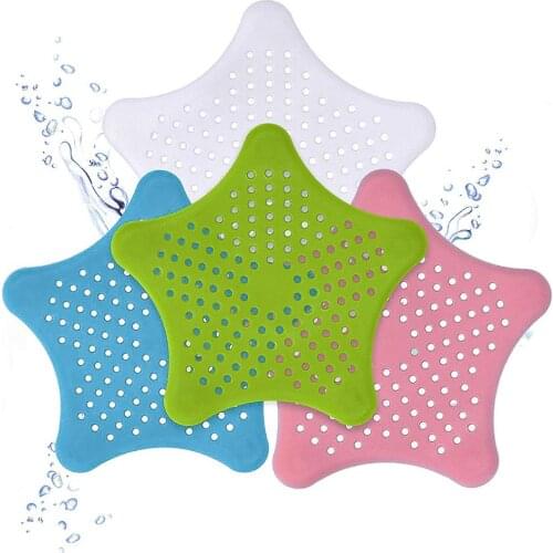 Five-Pointed Star Hair Stoppers & Catchers Kitchen Shower Anti-Clogging Floor Drain Filter Sink Strainer Bathroom Accessories
