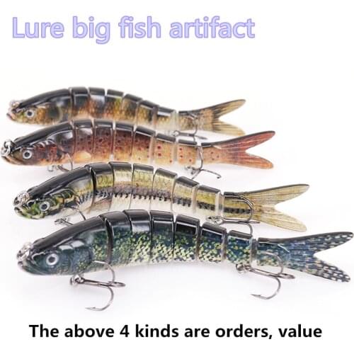 Fishing Lure 4 color set Wobbler Multi-section Fish 140mm Spinner Bait Sea Boat Fly Big Trout Accessories Tool Squid With Hooks