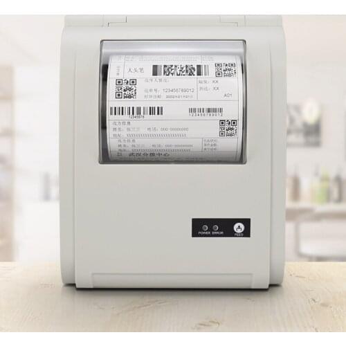 Thermal Label Printer Shipping Logistic 4X6 Barcode Maker USB/Bluetooth Auto Peeling Portable Printer