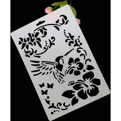 10Pcs/Lot 26x17.5cm Stamps DIY Cake Stencils Wall Painting Scrapbook Coloring Embossing Album Decorative Paper Card Template