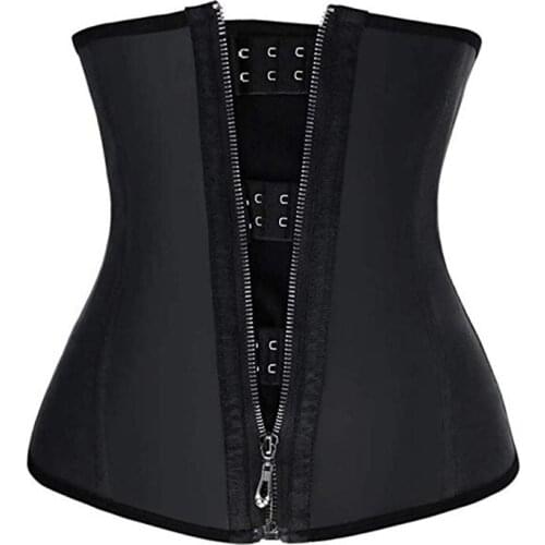 Xxxxxxl xxxxxl xxxxl xxxl Plus Size Latex Waist Trainer Cincher Zip&Hook Tummy Control Shapewear Women Steel Boned Corset 8113