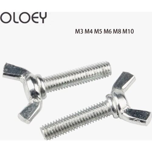 Free Shipping Good 1-5pcs Wing Bolts Butterfly sScrew 304 Stainless steel M3 M4 M5 M6 M8 M10 Wing Head Thumb Screws DIN316