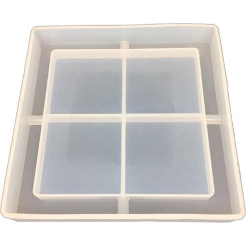 1pcs Large Ashtray Silicone Resin Mold Round Square For DIY Epoxy Resin Jewelry Decoration Making Craft Tools