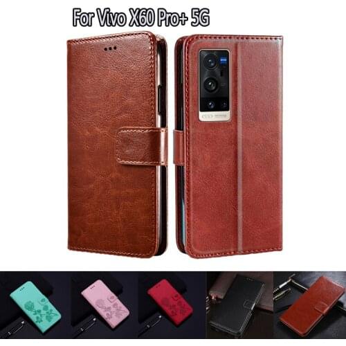 Flip Cover For Vivo X60 Pro Plus 5G Case SV2056A Phone Protective Shell Funda Case For Vivo X60Por Plus Wallet Leather Book Capa