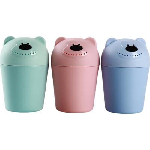 Baby Kids Cartoon Bear Bathing Cup Baby Shower Shampoo Cup Bailer Baby Shower Water Spoon Hair Wash Cup