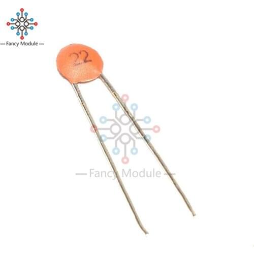 100PCS 22pF 50V DIP Ceramic Disc Capacitors