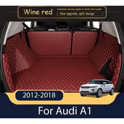 Leather Car Trunk Mat For Audi A1 8X 2012-2018 Cargo Liner Accessories Interior Boot
