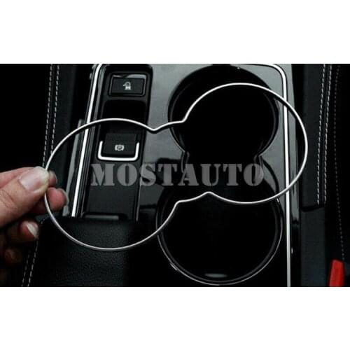 Matte Interior Front Water Cup Holder Cover Trim For Jaguar F-Pace X761 XF X260 2016-2018 XE X760 2015-2017 Car Decor Car Trim