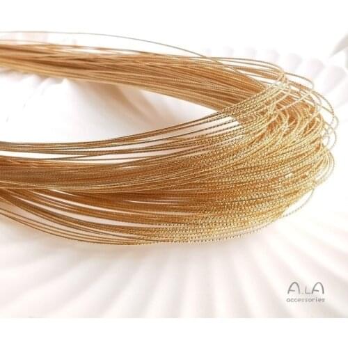 1 Meter/set 14K Gold Batch Flower Hard Wire Twist Thread Shape Copper Wire DIY Winding Bracelet Earring Accessories Material