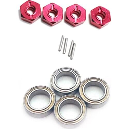 Metal Combiner,Red with 144001-1297 Bearing for Wltoys 144001 1/14 4WD RC Car Parts