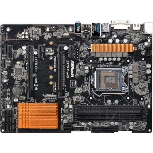 Original motherboard for Asrock Z170 Pro4S LGA 1151 DDR4 64GB for 14nm CPU Z170 Desktop motherborad Free shipping
