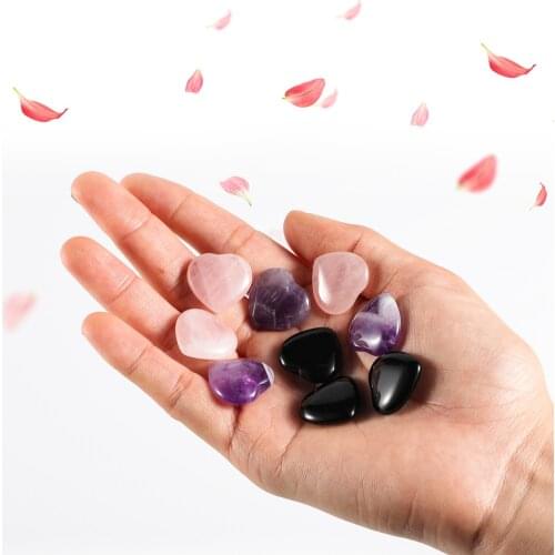 Romantic Love Heart Pendants Necklace Crystal Opal Agate Natural Stone Pendant Jewelry Accessories Necklace Craft