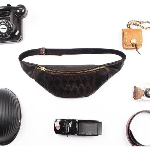 SDB200 RockCanRoll Size 30 X 14cm Super Quality Genuine Horsehide Backpack Vintage Horse Skin Leather Rider Bag