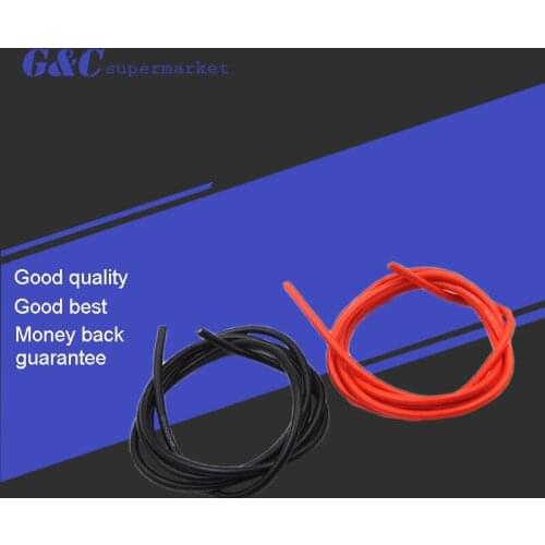 14 AWG Gauge Silicone Wire Flexible Stranded Copper Cables 2m for RC Black +Red diy electronics