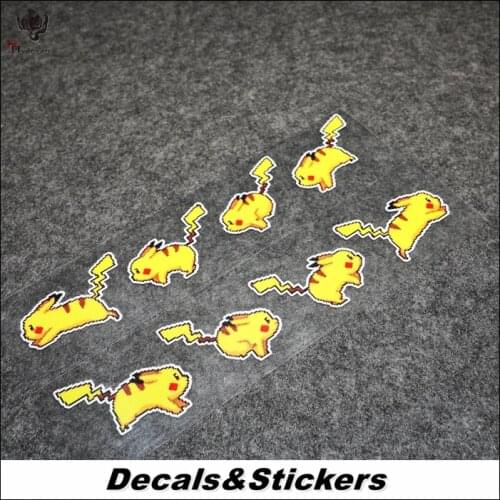 NO.L369 Cartoon Pika-chu 3M Reflective Modified Stickers Waterproof Decals Car Racing Motorcycle Decoration