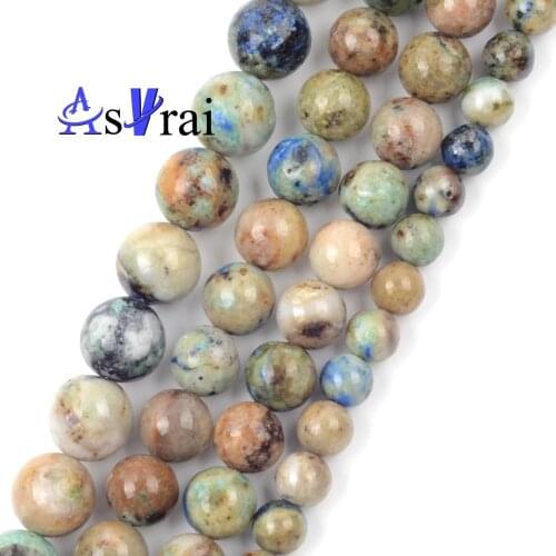 High Quality Genuine Natural Stone Beads 6 8 10 mm Chrysocolla Phoenix Stone Round Loose Spacer Beads For Jewelry Making DIY 15"